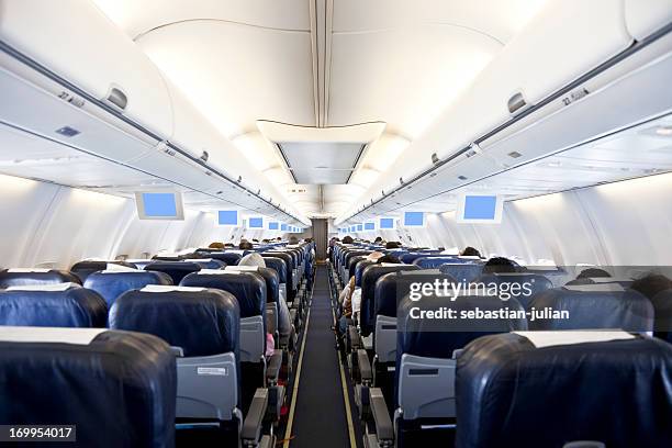 aircraft inside - airplane interior stockfoto's en -beelden