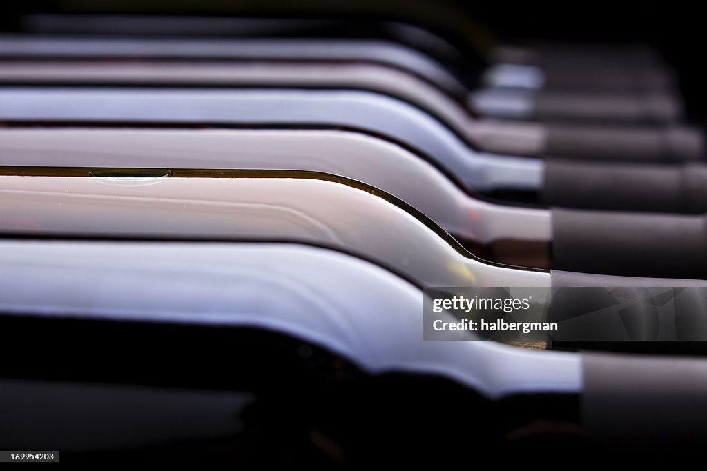 Row of Wine Bottles