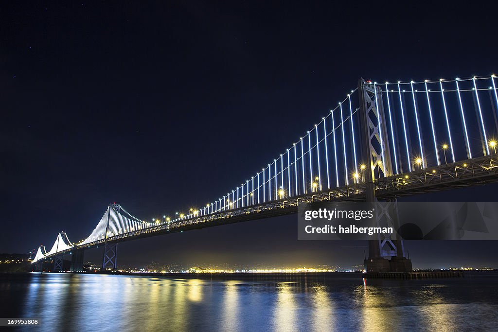 San Francisco Bay Bridge with LED Lights