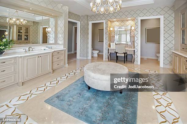 architecture: beautiful bathroom interior - powder room stock pictures, royalty-free photos & images