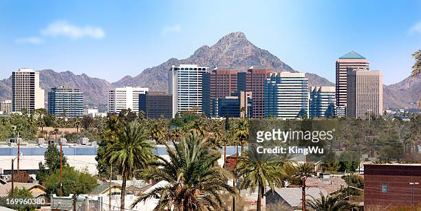 downtown scottsdale and suburbs of phoenix - phoenix arizona stock pictures, royalty-free photos & images