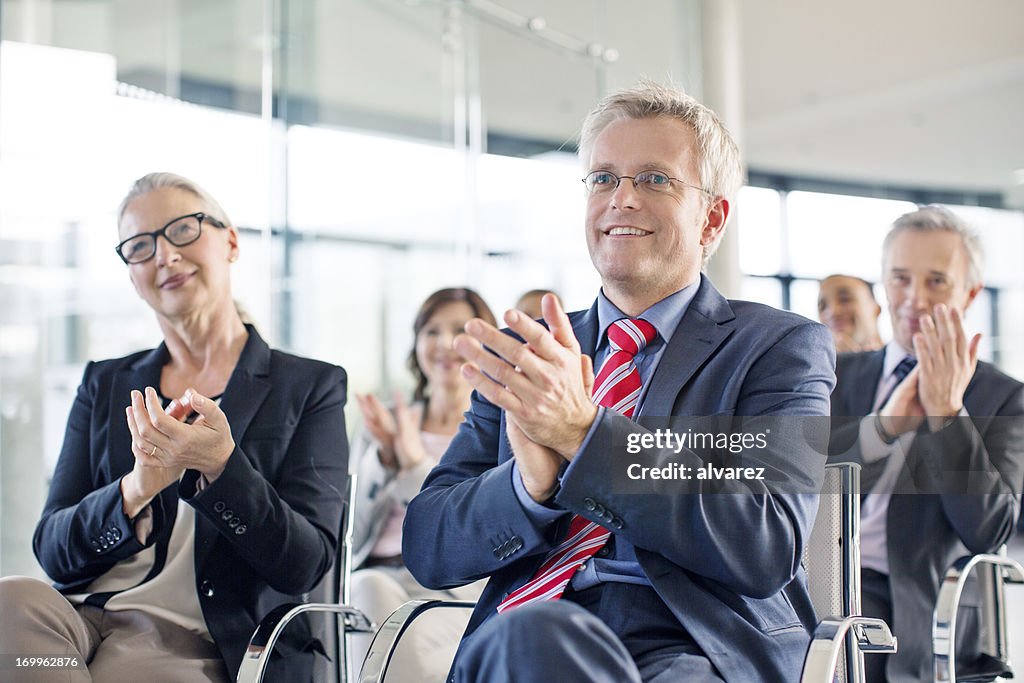 Group of business people at a presentation