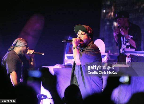Ice Cube, and DJ Crazy Toones perform at the Fox Theater on June 4, 2013 in Atlanta, Georgia.