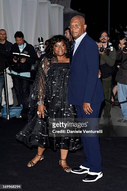 Samuel L. Jackson and wife LaTanya Richardson attend 'One Night Only' Roma on June 5, 2013 in Rome, Italy.