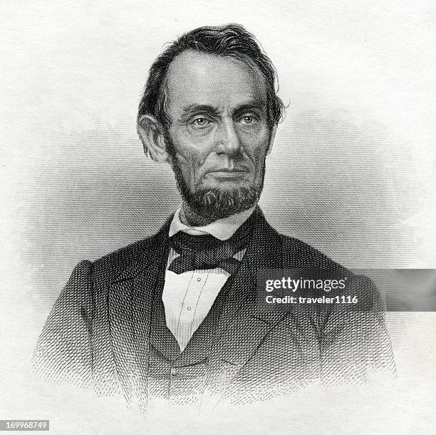 abraham lincoln - präsident stock-grafiken, -clipart, -cartoons und -symbole