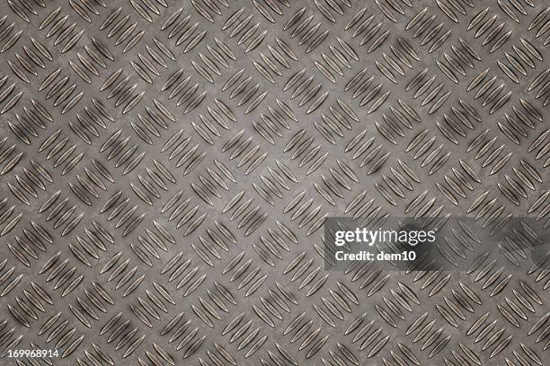 diamond plate steel - griddle stock pictures, royalty-free photos & images