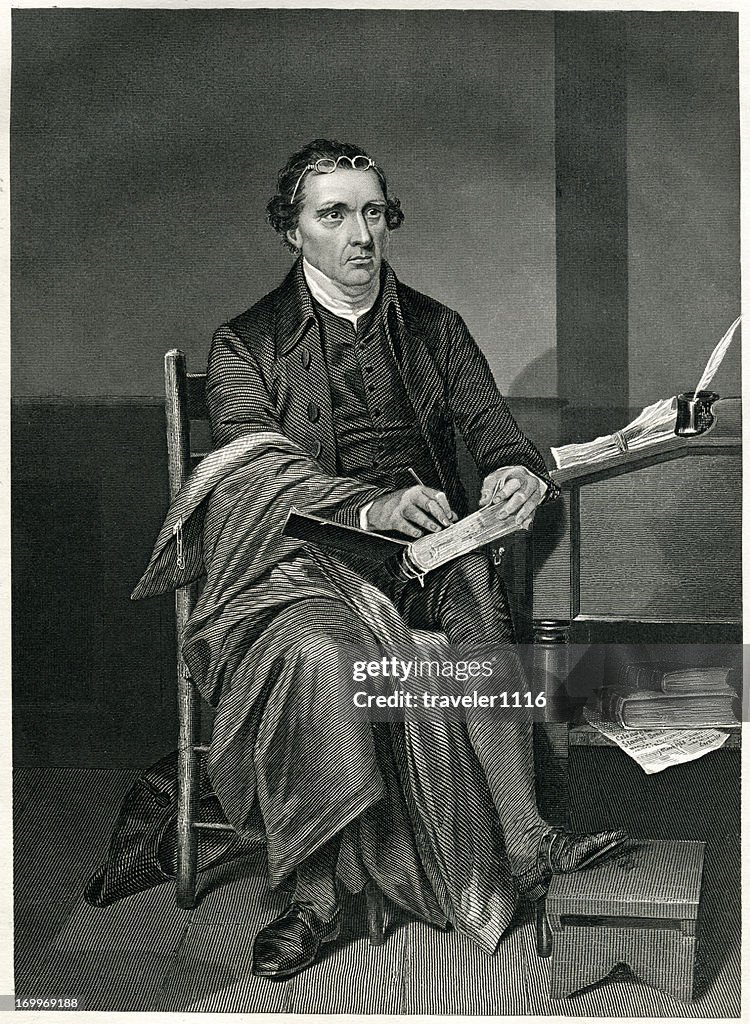 Patrick Hentry Using A Computer Patrick Henry High-Res Vector Graphic - Getty Images