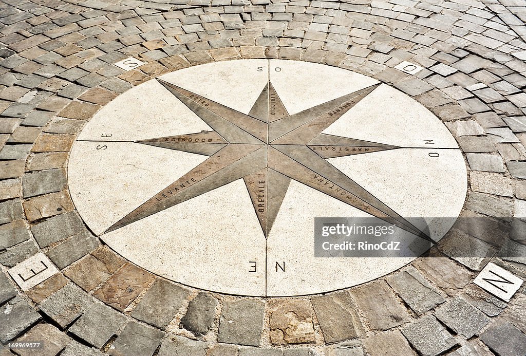 Windrose feita de Cobblestones