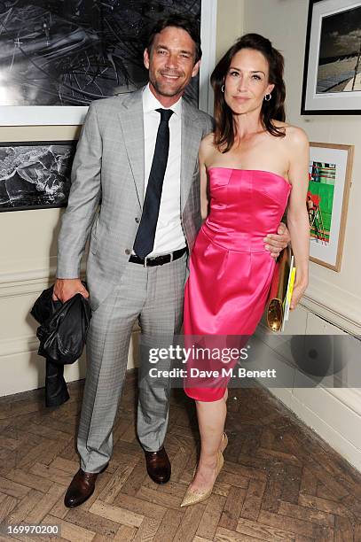 Dougray Scott and Claire Forlani attend the preview party for The Royal Academy Of Arts Summer Exhibition 2013 at Royal Academy of Arts on June 5,...