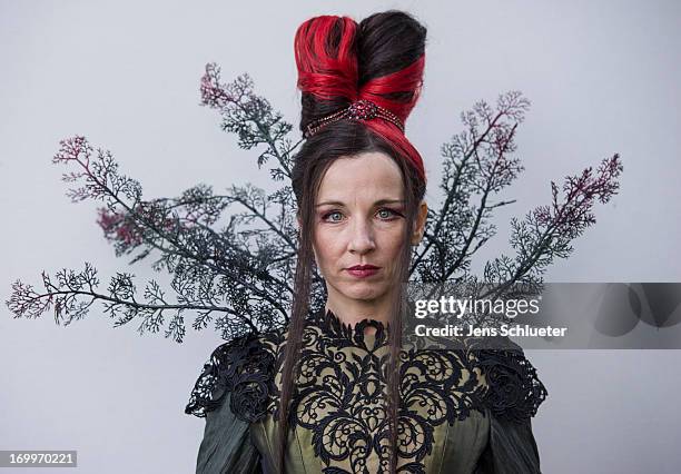 Meret Becker attends the set visit of 'Die Kleine Meerjungfrau' on June 5, 2013 in Saalfeld, Germany.