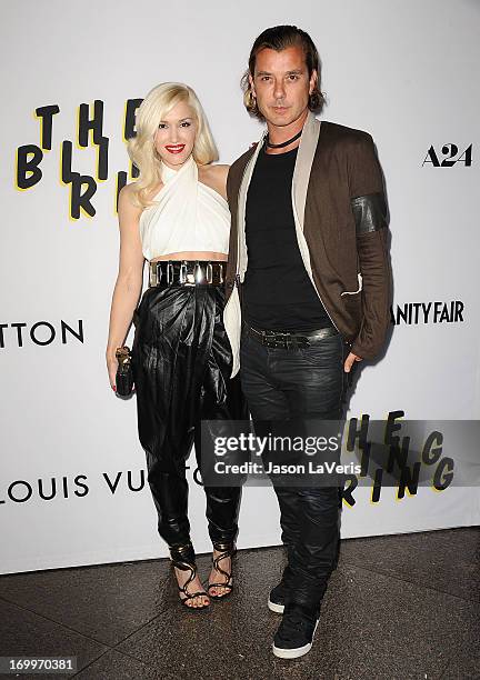 Gwen Stefani and Gavin Rossdale attend the premiere of "The Bling Ring" at Directors Guild Of America on June 4, 2013 in Los Angeles, California.