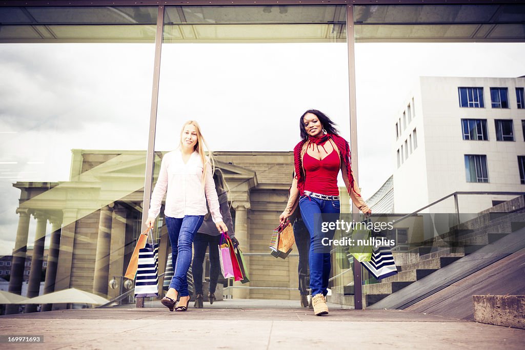 Young women shopping