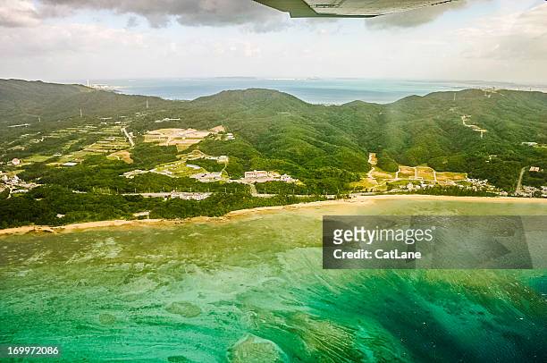 okinawa, japan: aerial view - ariel stock pictures, royalty-free photos & images