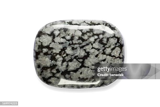 snowflake obsidian - obsidian stock pictures, royalty-free photos & images