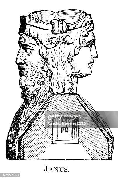 römischen gott janus - janus stock-grafiken, -clipart, -cartoons und -symbole