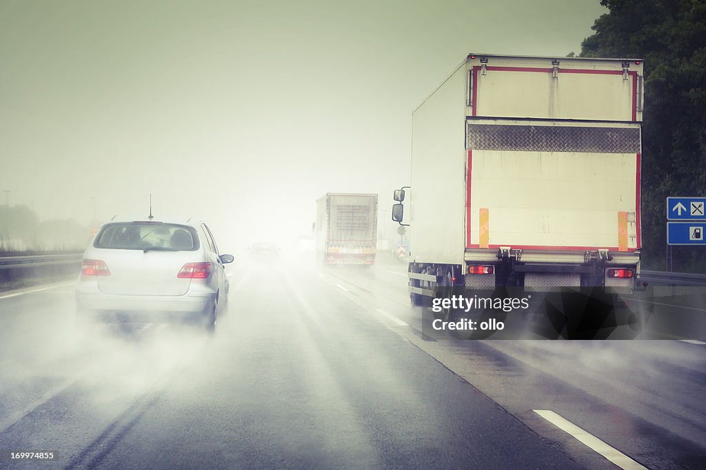 Bad weather on the highway