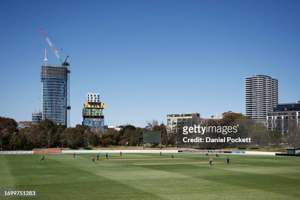 General view during the Marsh One Day Cup match between Victoria and Tasmania at CitiPower Centre, on September 25 in Melbourne, Australia.