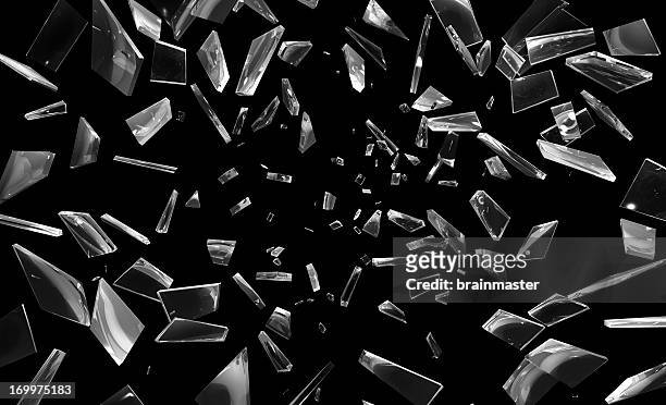 shattering window glass pieces - part of stock pictures, royalty-free photos & images