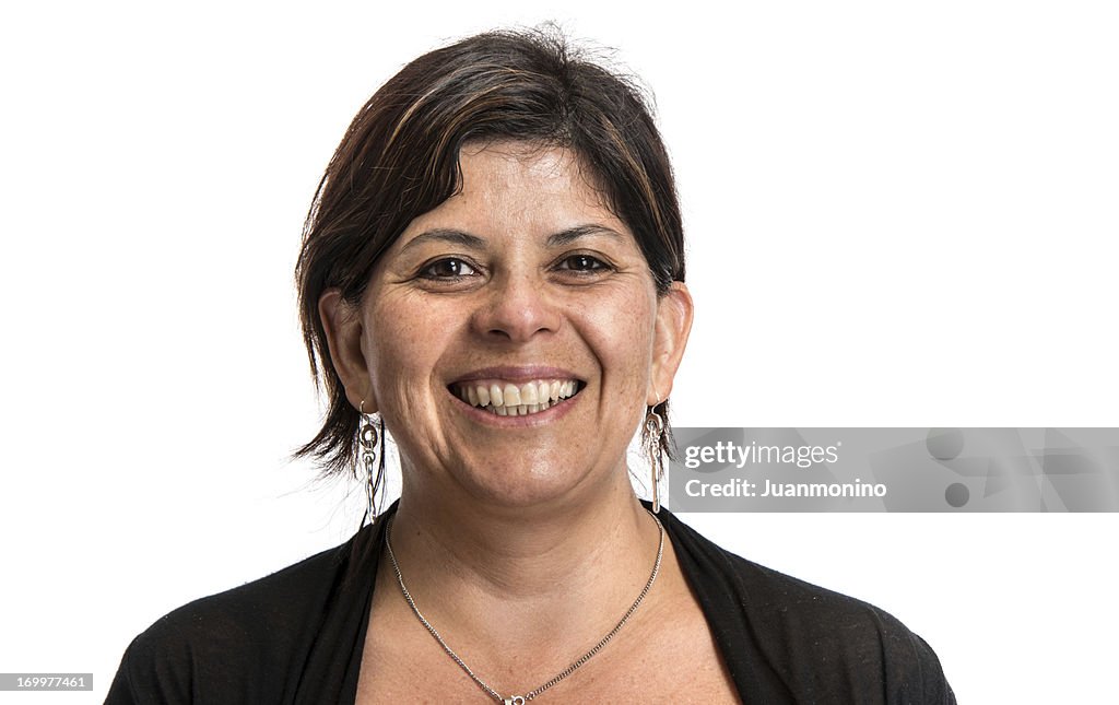 Hispanic woman smiling
