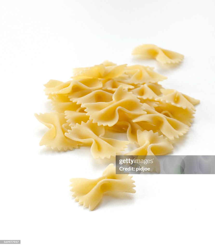 Raw bow tie pasta