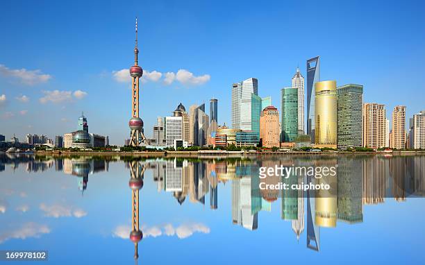 shanghai, china. - shanghai world financial center stock pictures, royalty-free photos & images