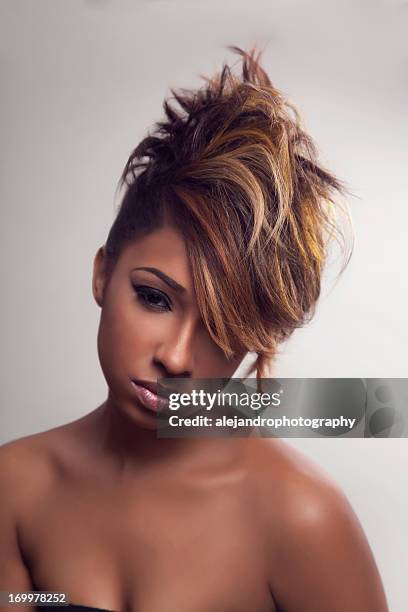 mohawk hairstyle - mohawk stock pictures, royalty-free photos & images