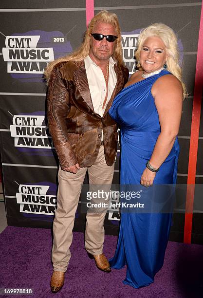 Personalities Duane Dog Lee Chapman and Beth Chapman arrive at the 2013 CMT Music Awards at the Bridgestone Arena on June 5, 2013 in Nashville,...