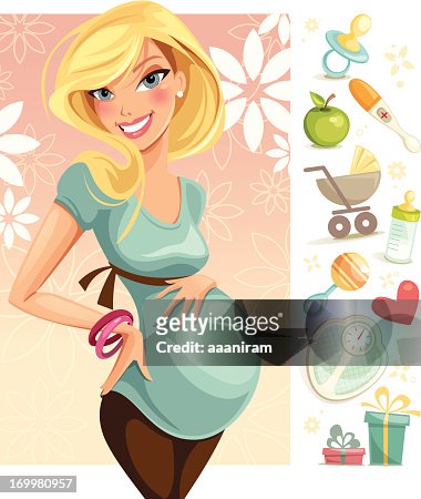 309 Pregnant Lady Cartoon Photos and Premium High Res Pictures - Getty  Images