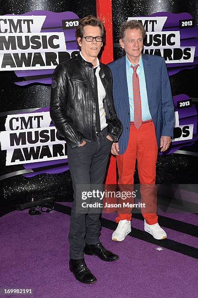 The Bacon Brothers Kevin Bacon and Michael Bacon attend the 2013 CMT Music awards at the Bridgestone Arena on June 5, 2013 in Nashville, Tennessee.