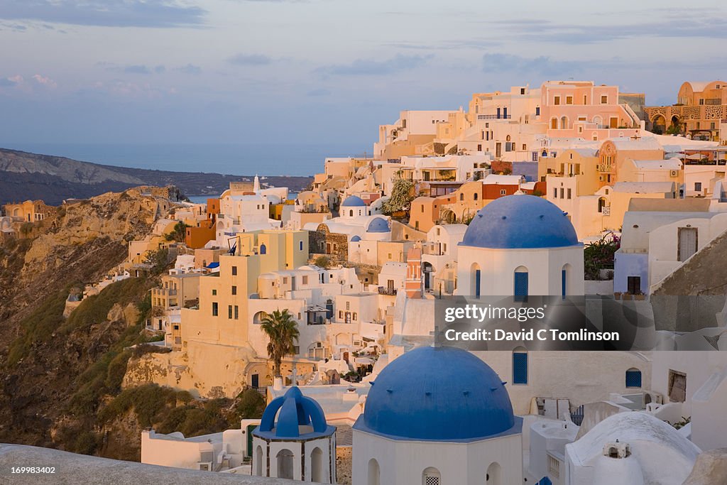 The village at sunrise, Oia, Santorini, Greece