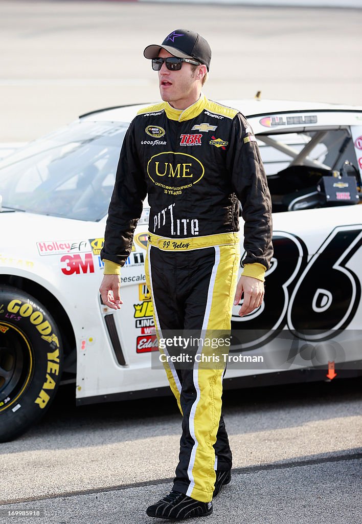 Bob Jolly Racing JJ Yeley, driver of the Chevrolet, is seen during qualifying for the ...