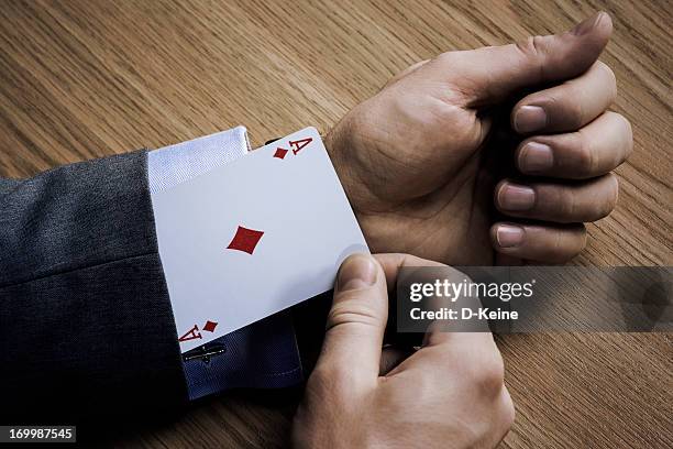 ace - hand of cards stock-fotos und bilder