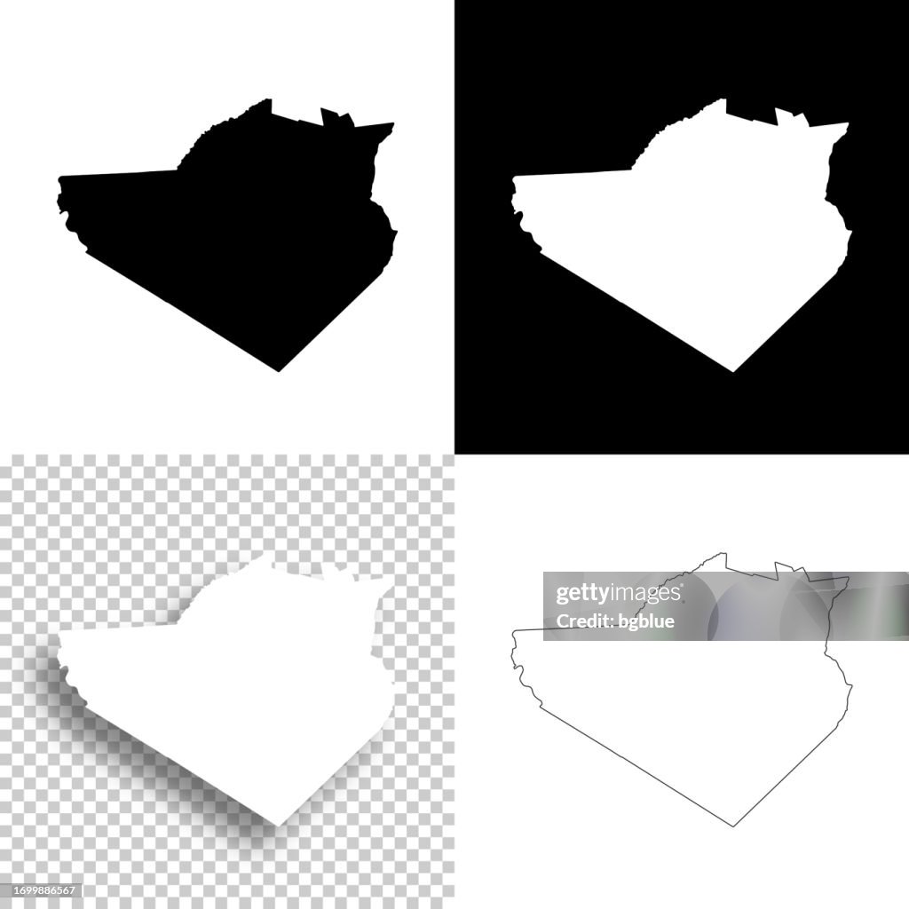 Orange County, New York. Maps for design. Blank, white and black backgrounds