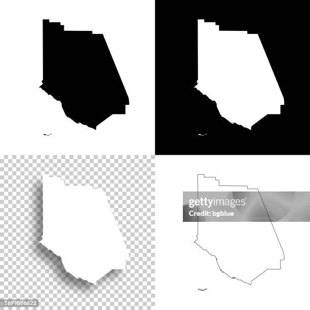 ventura county, california. maps for design. blank, white and black backgrounds - ventura california stock illustrations