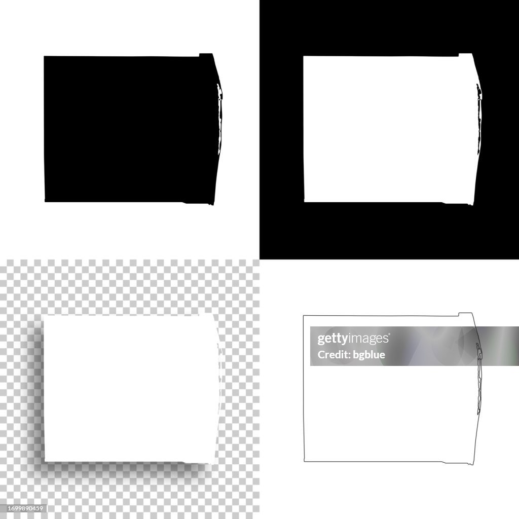 Palm Beach County, Florida. Maps for design. Blank, white and black backgrounds
