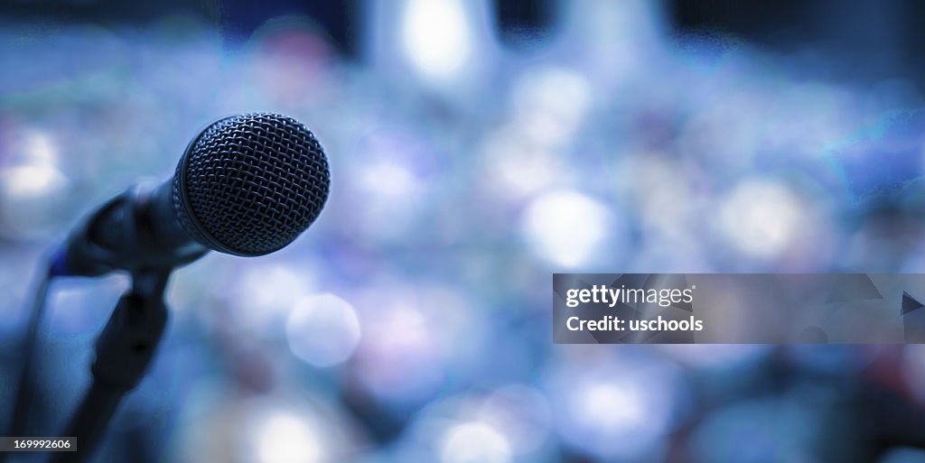 Microphone on the stage