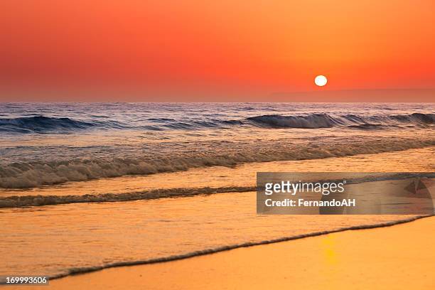 beach sunset - cadiz province stock pictures, royalty-free photos & images
