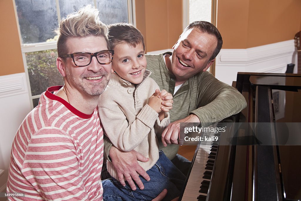 Unconventional family at the piano