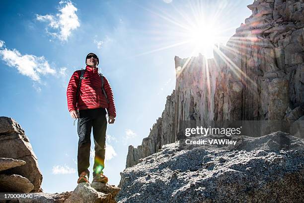 sunstar - berg mount whitney stock-fotos und bilder