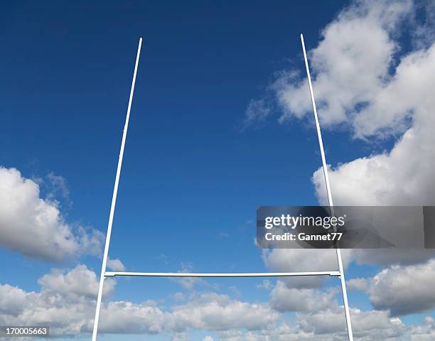 aufnahmen für den himmel - rugby pitch stock-fotos und bilder