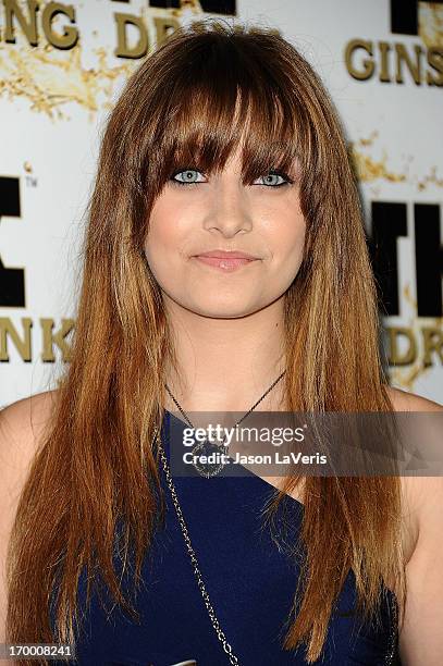 Paris Jackson attends the Mr. Pink Ginseng Drink launch party at Regent Beverly Wilshire Hotel on October 11, 2012 in Beverly Hills, California.