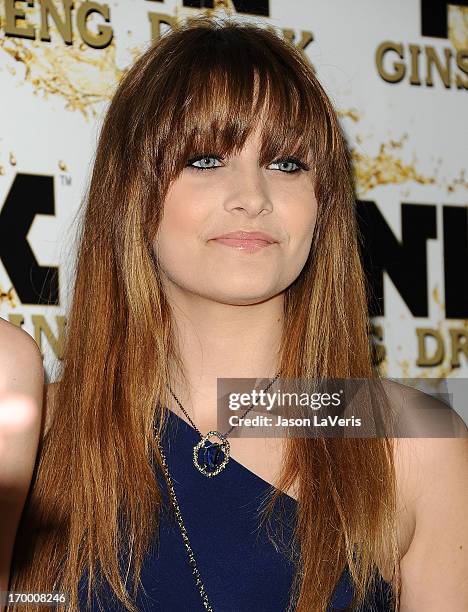 Paris Jackson attends the Mr. Pink Ginseng Drink launch party at Regent Beverly Wilshire Hotel on October 11, 2012 in Beverly Hills, California.