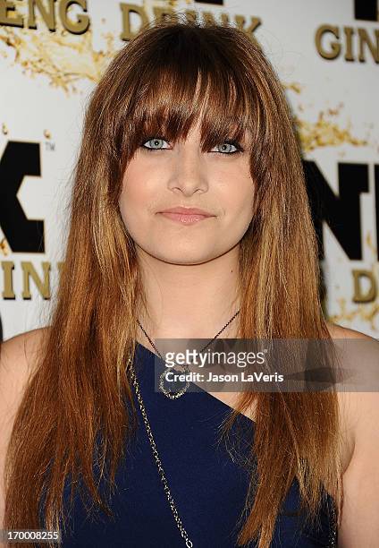 Paris Jackson attends the Mr. Pink Ginseng Drink launch party at Regent Beverly Wilshire Hotel on October 11, 2012 in Beverly Hills, California.