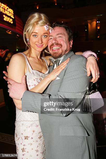 Armin Rohde and wife Angela Baronin Von Schilling at The Arrival For German Film Ball in the Hotel Bayerischer Hof in Munich.