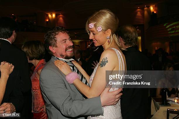 Armin Rohde and wife Angela Baronin Von Schilling at The Arrival For German Film Ball in the Hotel Bayerischer Hof in Munich.