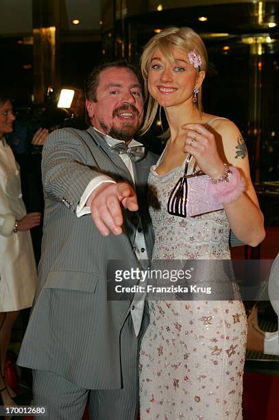 Armin Rohde and wife Angela Baronin Von Schilling at The Arrival For German Film Ball in the Hotel Bayerischer Hof in Munich.