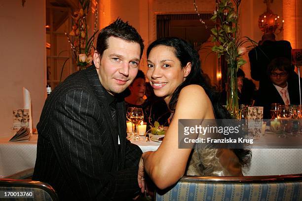 Kai Wiesinger his wife Chantal De Freitas The 56th Hamburg Press Ball at the Kempinski Hotel Atlantic in Hamburg .