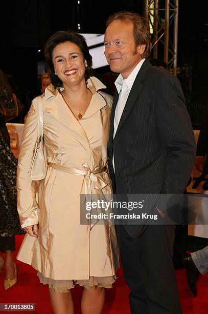 Sandra Maischberger And husband Jan Kerhart at The Premiere Of "The Perfume" in Berlin Cinestar.