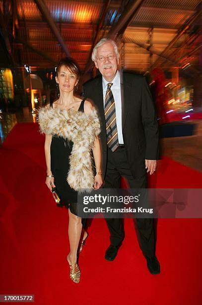 Carlo Von Tiedemann And girlfriend Julia Laubrunn On The Zdf Hansetreff In the New Airport Terminal in Hamburg 100305.