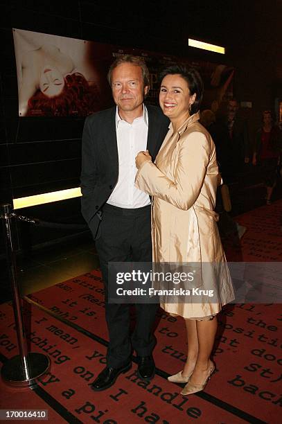 Sandra Maischberger And husband Jan Kerhart at The Premiere Of "The Perfume" in Berlin Cinestar.